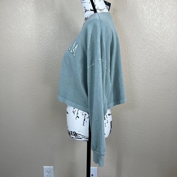 Wild Fable Slate Slate Blue Long Sleeve Heavy Knit T-Shirt Size XXS relax fit - Picture 4 of 14